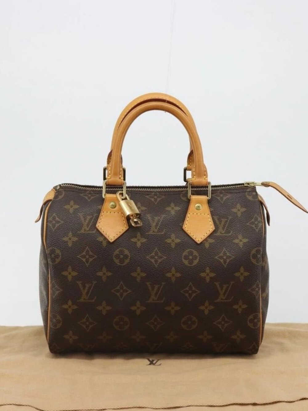 LOUIS VUITTON Monogram Speedy 25 Hand Bag M41528 LV Auth 184910V
